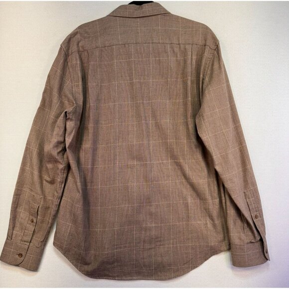 Jos. A. Bank Reserve Mens Tailored Fit Plaid Button-Down Shirt L Brown - Picture 8 of 10